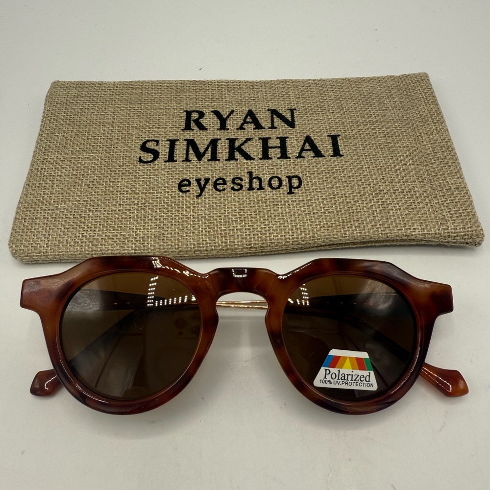 RYAN SIMKHAI POLARIZED BROWN SUNGLASSES WITH CASE